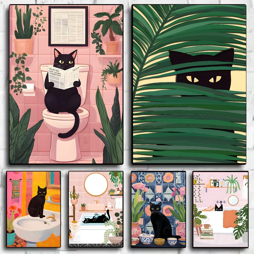 Art Green bedroom and cat Poster HD art sticky wall waterproof home living room bedroom bar aesthetic decoration Art Green bedroom and cat Poster HD art sticky wall waterproof home living room bedroom bar aesthetic decoration